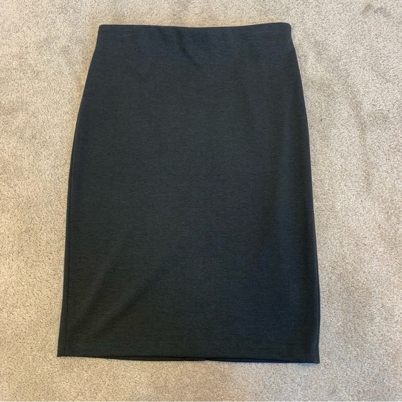 PHILOSOPHY dark charcoal gray stretchy pencil skirt Sz 10 - Picture 5 of 11